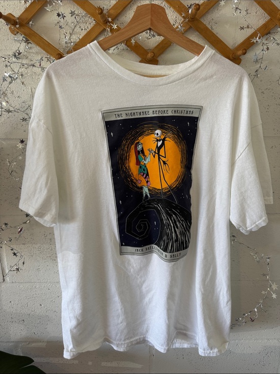 Disney Other - The Nightmare Before Christmas Jack & Sally Graphic Tee - White